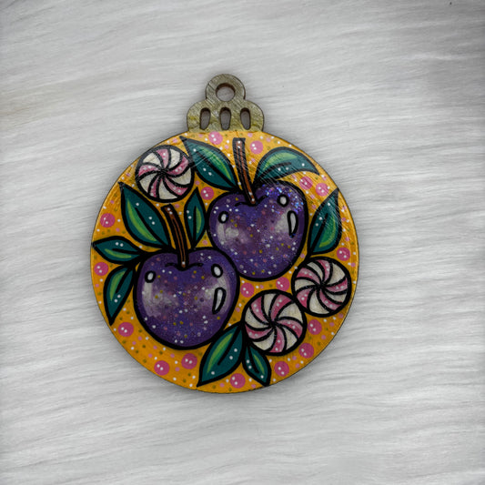 Sugar Plums Hand Painted Ornament