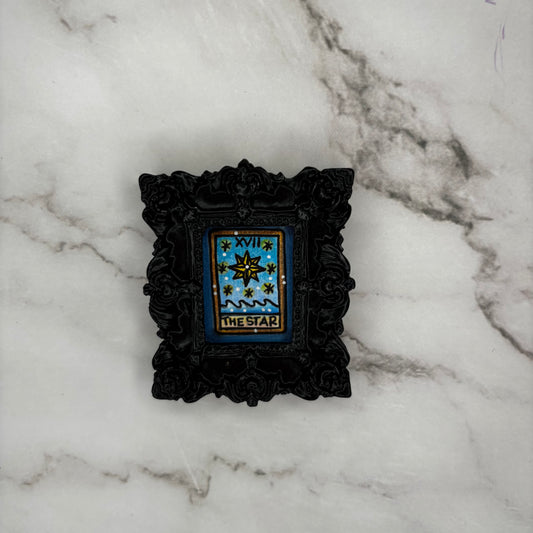 Original Mini Rectangle Framed Painting - Star Tarot